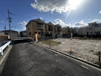 【前面道路含む現地写真】 | 七条御所ノ内西町　売土地（建築条件無）　A号地 | 一括でのご購入も可能です♪