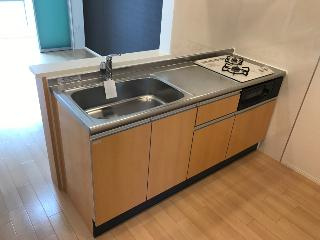 鶴ヶ島市脚折町6丁目アパートⅡ期新築工事のキッチン|キッチン（イメージ）