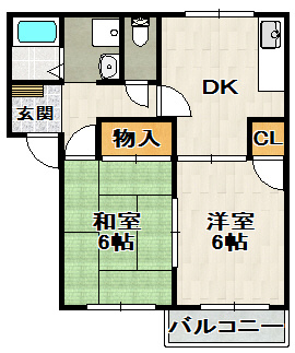 ファミール仁川Ⅱの間取り