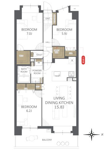 【間取り】ポートヴィラージュ浦賀 