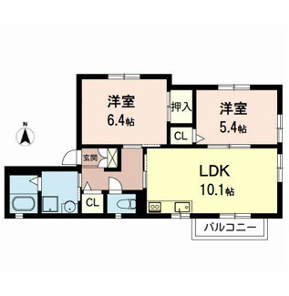 【間取り】 | ファミール唐国Ⅱ