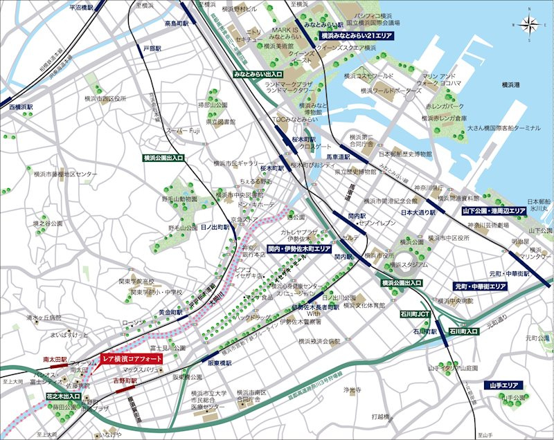 Le'a横濱コアフォートの地図