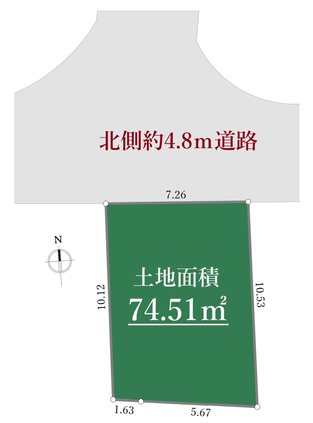 練馬区土支田2丁目 限定1区画の区画図