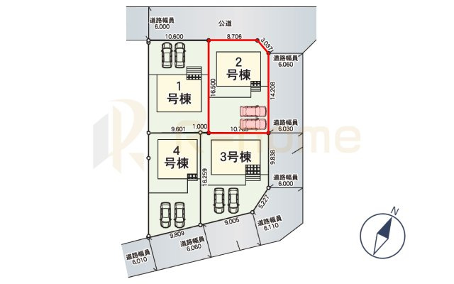 ひたちなか市相金町第1　新築戸建て　2号棟の区画図|大きなお買い物だからこそ、メリット・デメリットを伝えさせて頂きます。
R-homeにお任せください♪
