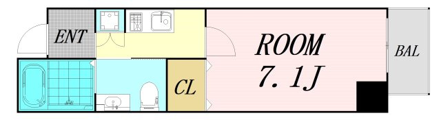 フィオレ立売堀　仲介手数料無料の間取り