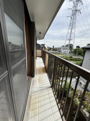 ロコハウスC棟のバルコニー