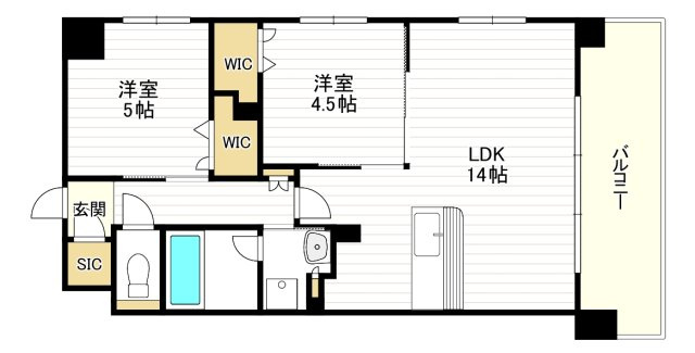 スプランディッド駒川中野駅前の間取り