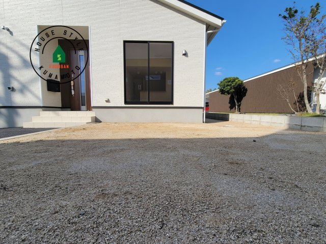 合志市栄第5-2棟(1号棟)の庭|お庭で自由な時間を過ごせます。