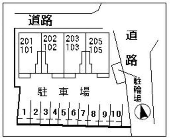 メゾン・ド・エトワールの駐車場