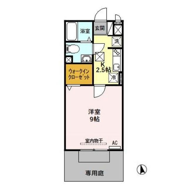 岐阜市茜部菱野３丁目のアパートの間取り