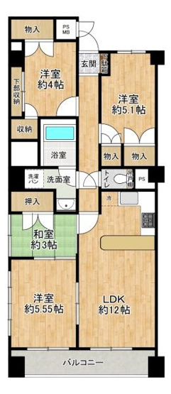 【間取り】 | センチュリー加古川 | 令和7年10月一部クロス貼替♪