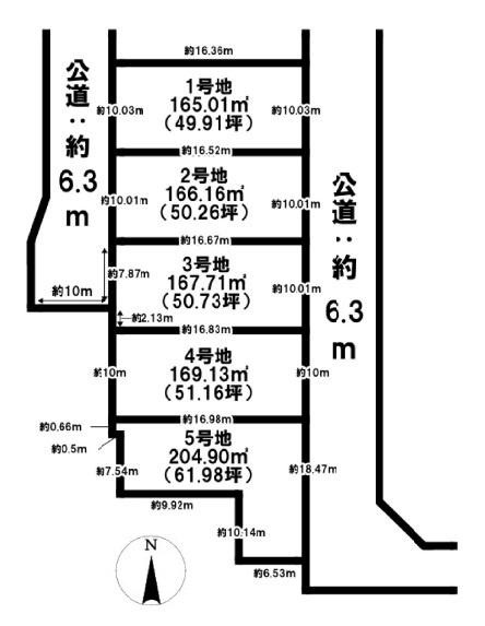桜井市大字大福の売地の土地図|■こちらは２号地です！■