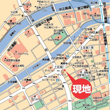 グランルージュ中之島南の地図