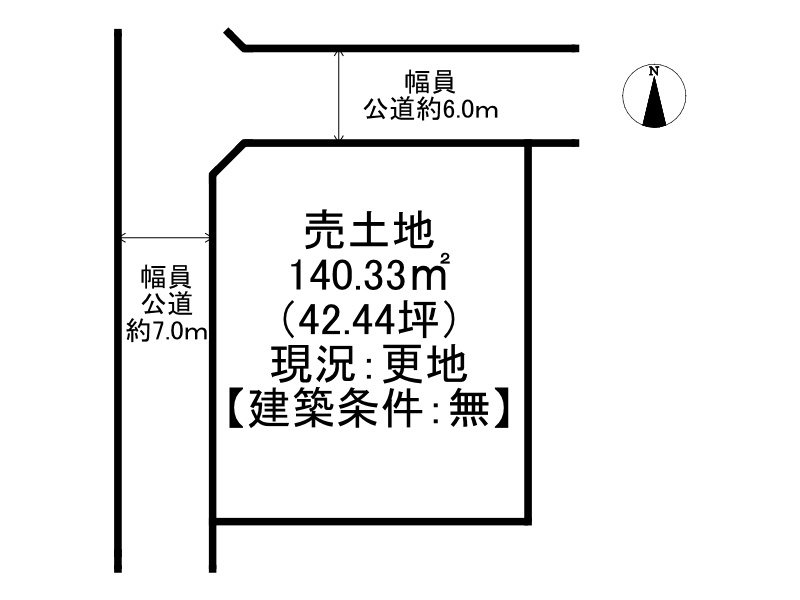 姫路市広畑区才/売土地の土地図