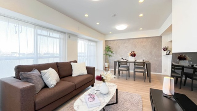 【居間・リビング】 | エンゼルハイム新川崎第3 | おしゃれなリビングです