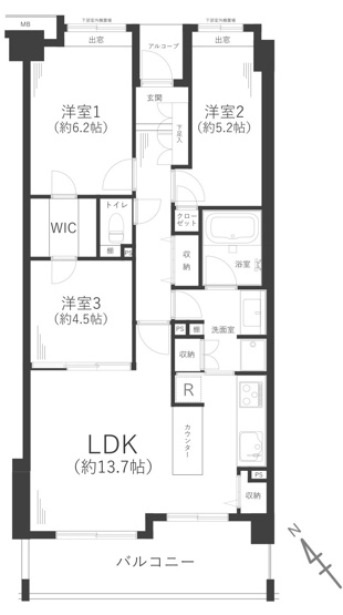 【間取り】 | アーバンフォレスト柿生
