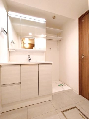 【独立洗面台】 | エクセル宮前平 | 独立洗面台、小物を置くことができて便利です