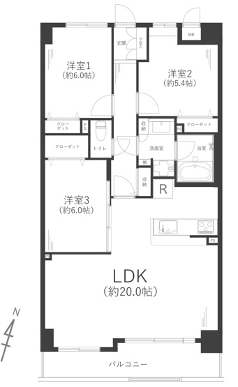 【間取り】 | ルピナス鶴川サウスステージ