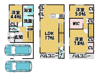 【間取り】 | 【新築戸建】貝塚市小瀬１丁目