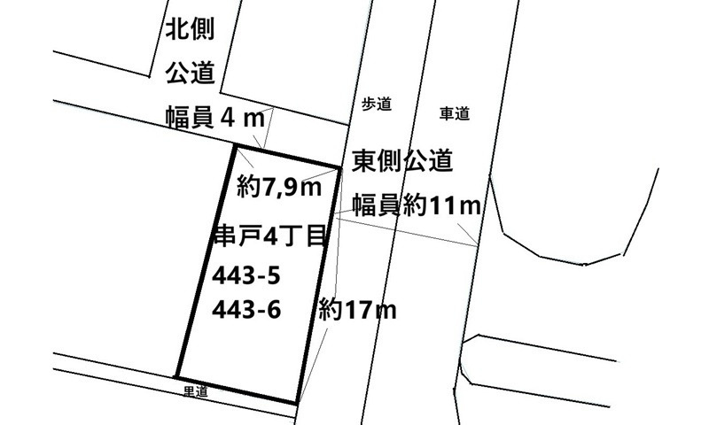 廿日市市串戸４丁目の土地図