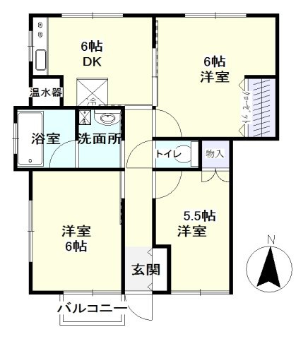 コーポロウタスの間取り