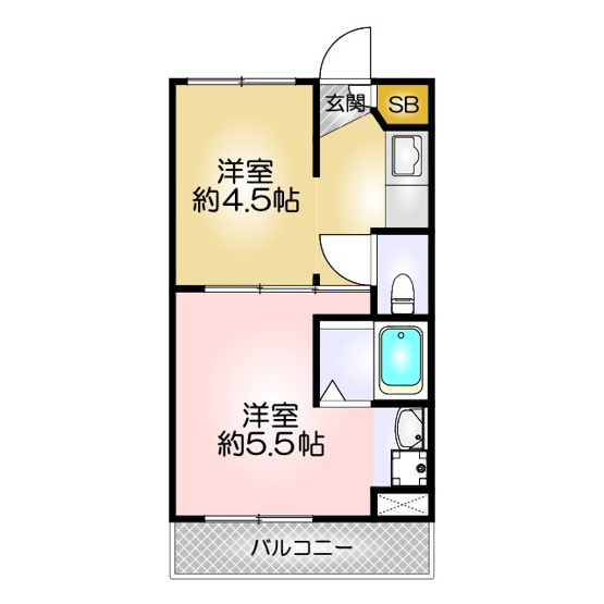 【間取り】 | ヴィラナリー雲雀ヶ丘　2号棟