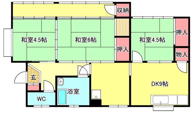 【間取り】 | 筒井２丁目貸家