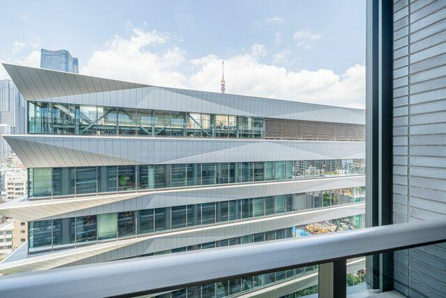 港区三田１丁目の賃貸マンションの外観パース|バルコニーからの眺望 