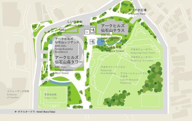 港区六本木１丁目の賃貸マンションの地図|敷地内略図 