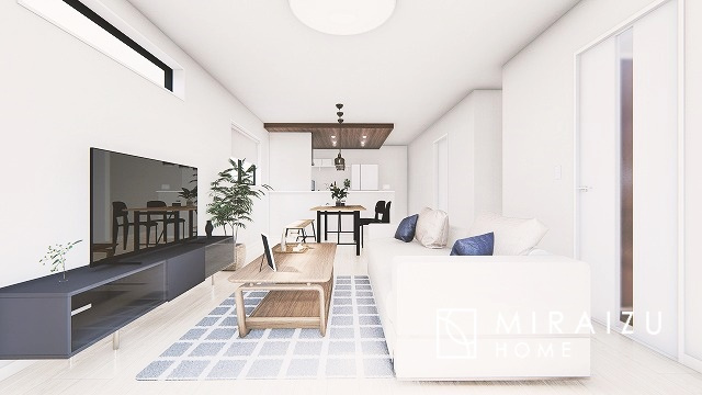 【完成予想図】 | 陽の光をたっぷりと浴びながら気持ち良く生活が出来ます。見学・ご相談等、お気軽にご連絡下さい。※設備仕様プラン変更の場合もございます、予めご了承ください。※CG画像に関して、あくまでもイメージです。