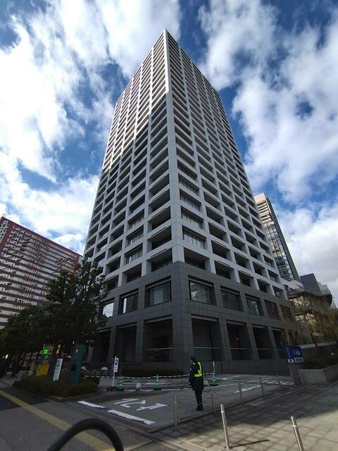 港区芝浦３丁目の賃貸マンションの外観パース| 