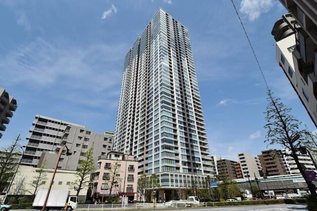 港区白金１丁目の賃貸マンションの外観パース| 