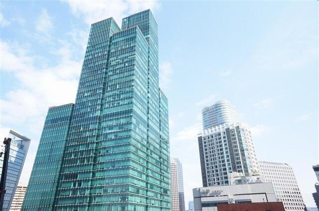 港区六本木３丁目の賃貸マンションの外観パース|泉ガーデンタワーを一望できま… 