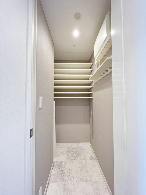 港区南麻布２丁目の賃貸マンションのエントランス|玄関横収納 