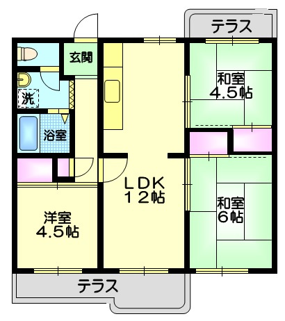 豊ヶ丘２丁目住宅の間取り