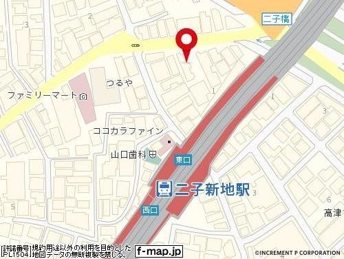 ベルメゾン二子の地図