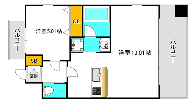 プレジオ難波EUROの間取り
