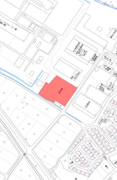 野洲市上屋の事業用地の地図
