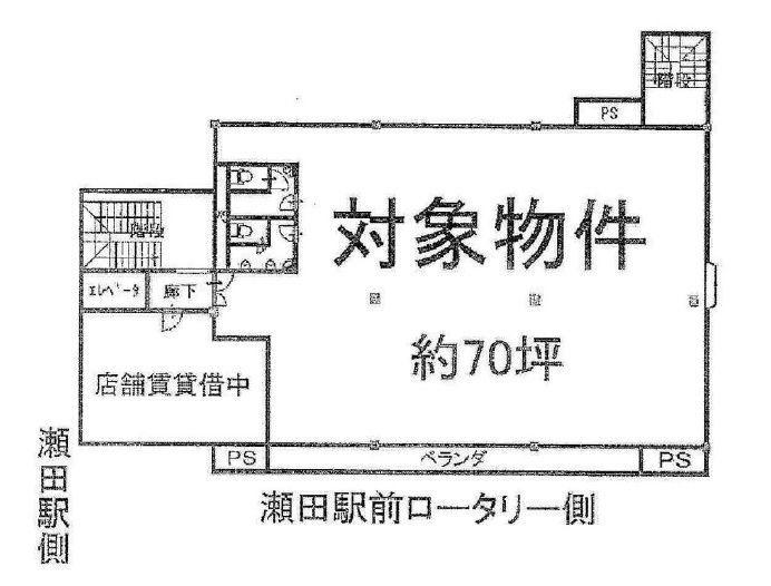 大津市大萱１丁目の事務所の間取り