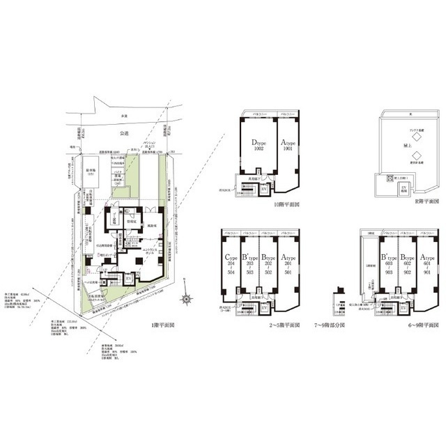 プレール・ドゥーク東向島の区画図|マンション全体図