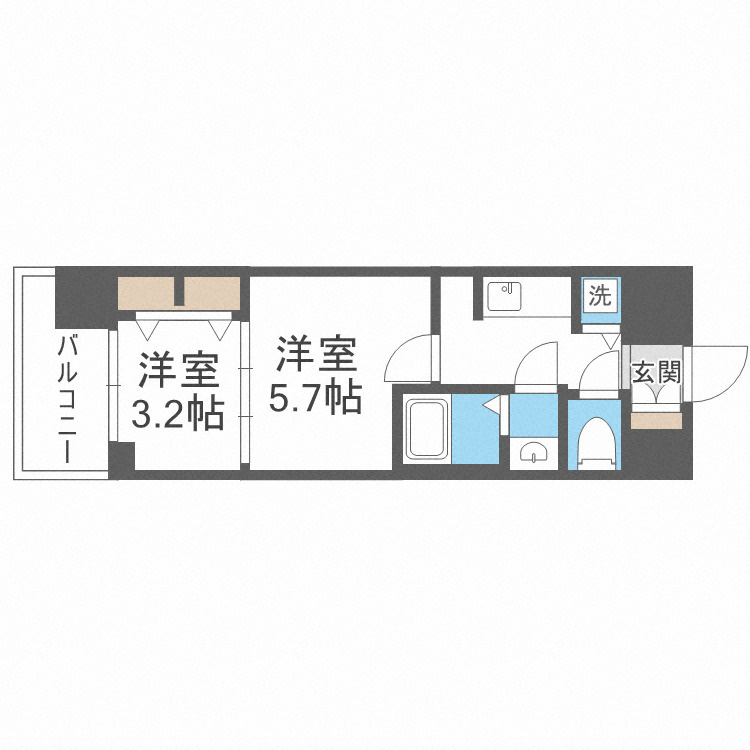 S-RESIDENCE日本橋Qualierの間取り