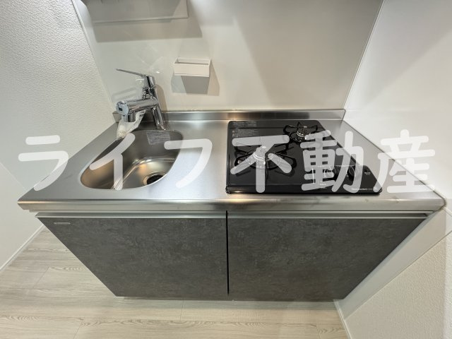 あんしん＋大蓮東08-1084のキッチン|コンパクトなキッチンで掃除もラクラク