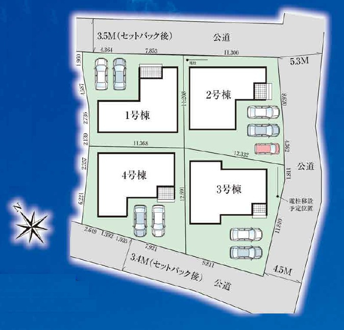 グラファーレ南城市玉城糸数 3期・２号棟の区画図|２号棟