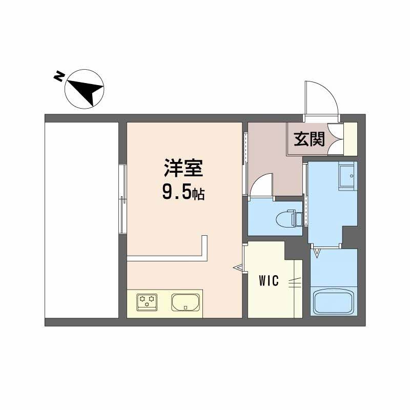 熊本市中央区本荘５丁目の賃貸マンションの間取り