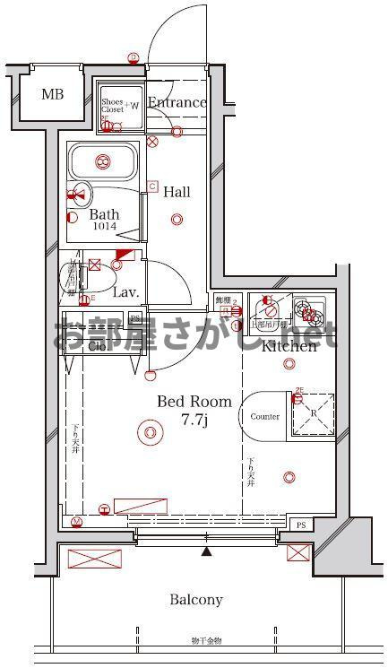 ラフィスタ品川ベイ【ペットOKのデザイナーズ／11月中旬入居可】の間取り