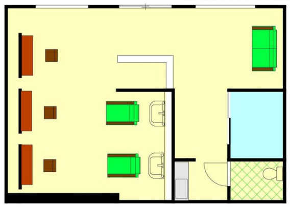 【間取り】 | 東武練馬駅12分 CUBEビル 15.36坪 1階 美容室居抜き 