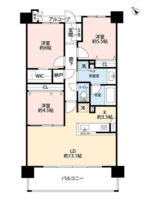 アルビオ・ガーデン南吉方の間取り