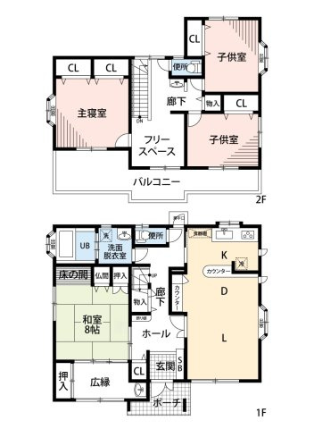 松江市古志原1丁目の間取り