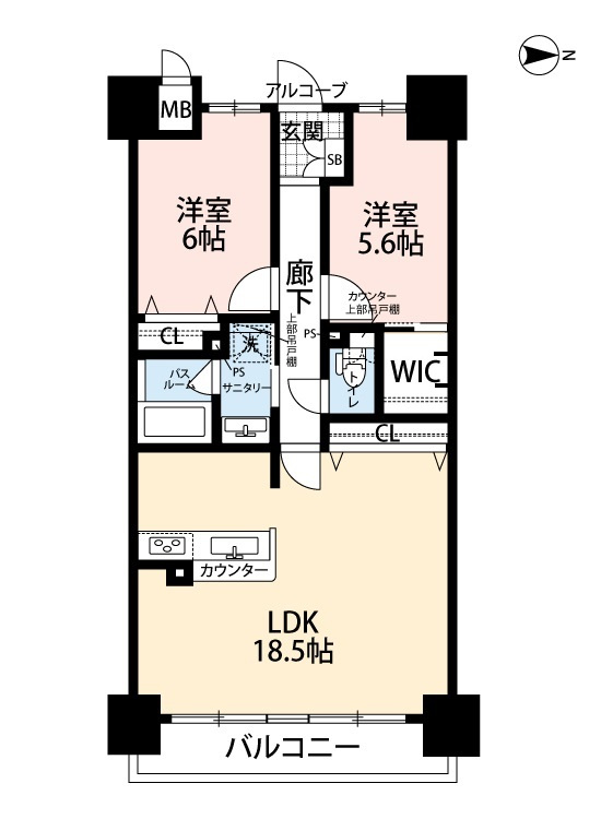 アルファスマート観音寺新町の間取り