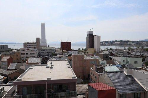 アルファステイツ天神町の展望|バルコニーからの眺望！宍道湖が望めます！夏には水郷祭の花火も見れます！